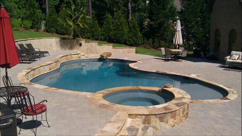 Custom gunite pool project 23